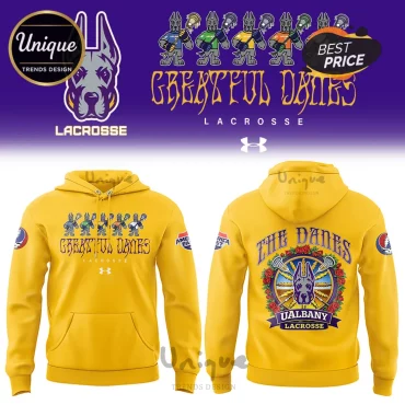 UAlbany Greatful Danes Lacrosse Grateful Dead Style Pullover Hoodie