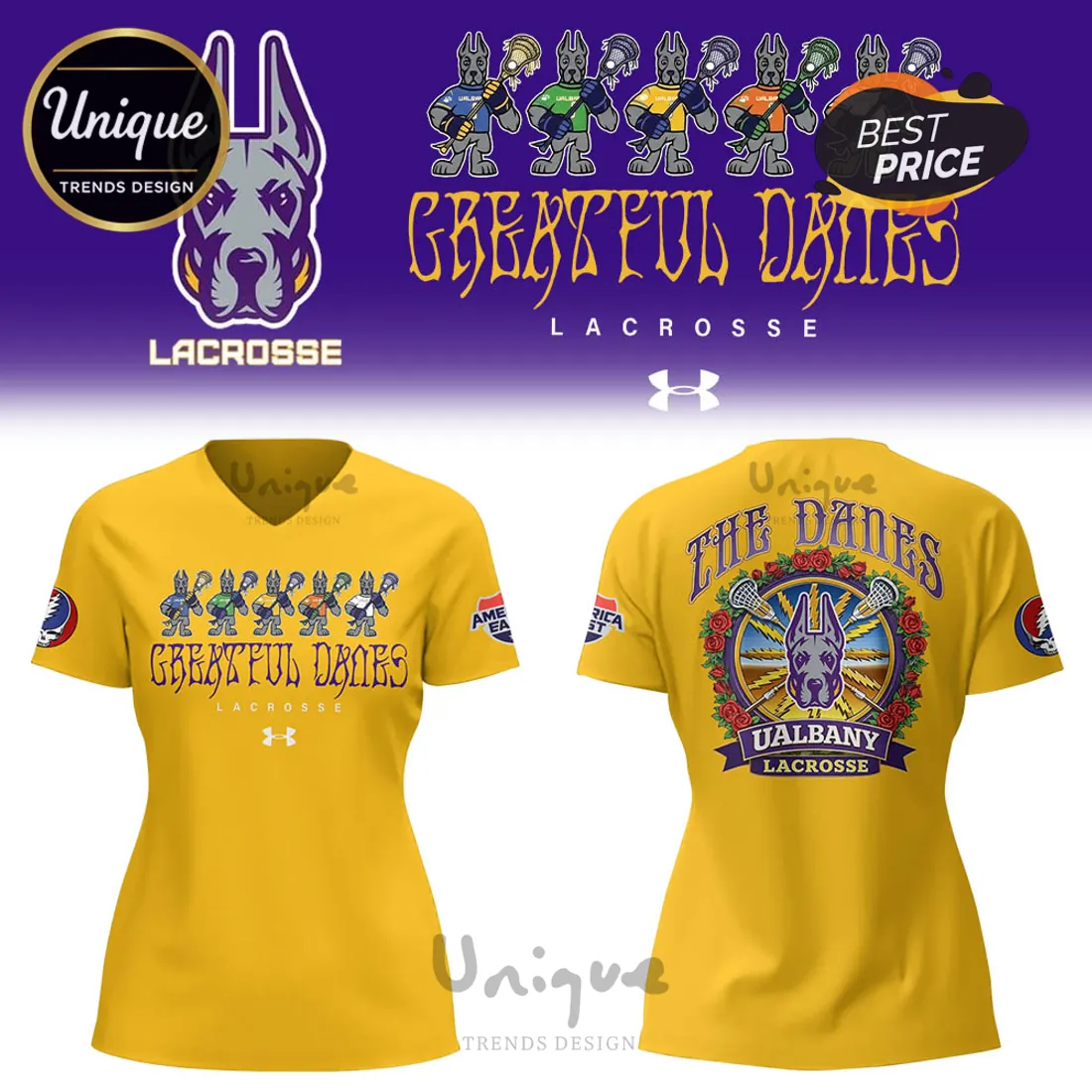 UAlbany Greatful Danes Lacrosse Grateful Dead Style Pullover Hoodie UAlbany Greatful Danes Lacrosse Grateful Dead Style Pullover Hoodie