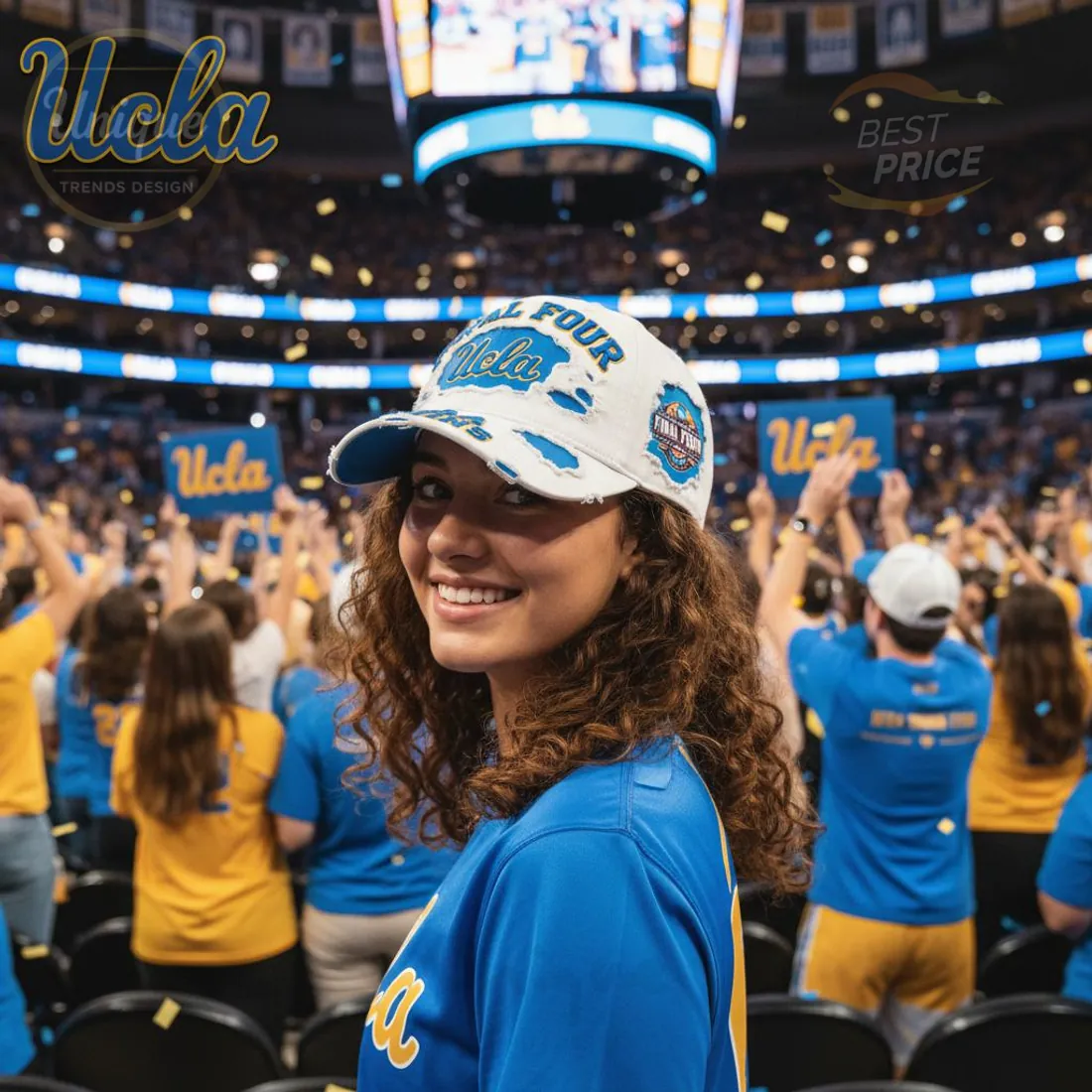 UCLA Bruins 2026 Women’s Final Four Distressed Embroidered Baseball Cap UCLA Bruins 2026 Women’s Final Four Distressed Embroidered Baseball Cap