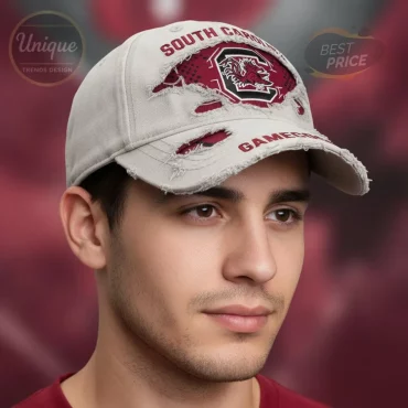 USC Gamecocks Vintage Distressed Embroidered Fan Gear Baseball Cap USC Gamecocks Vintage Distressed Embroidered Fan Gear Baseball Cap