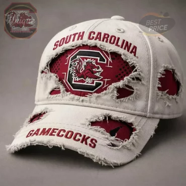 USC Gamecocks Vintage Distressed Embroidered Fan Gear Baseball Cap