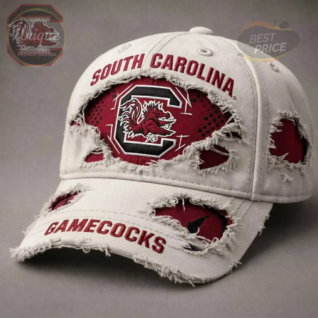 USC Gamecocks Vintage Distressed Embroidered Fan Gear Baseball Cap USC Gamecocks Vintage Distressed Embroidered Fan Gear Baseball Cap