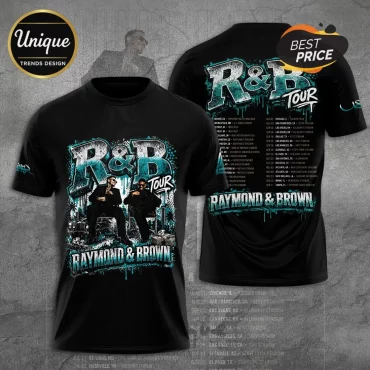 Usher Chris Brown R&B Tour Raymond & Brown Graphic T-Shirt