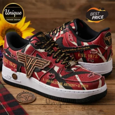 Van Halen EST 1972 Custom Air Force 1 Rock Band Tribute Sneakers