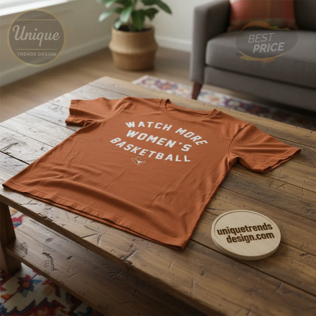 Women's Basketball Texas Longhorns Fan Game Day Orange Graphic T-Shirt