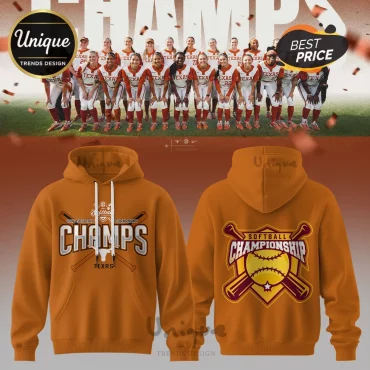 2026 SEC Softball Champions Texas Longhorns Commemorative Orange Hoodie