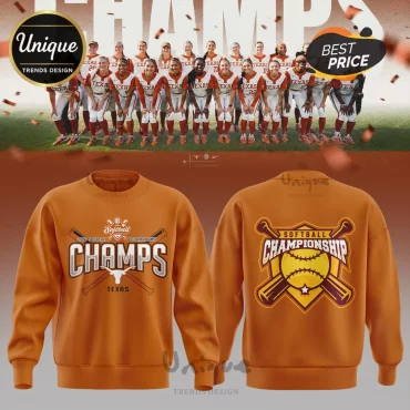 2026 SEC Softball Champions Texas Longhorns Commemorative Orange Hoodie