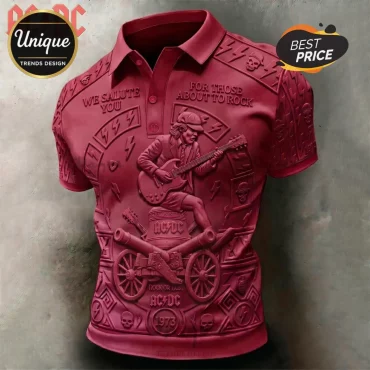 AC/DC Angus Young For Those About To Rock Polo Shirt