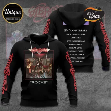 Aerosmith Rocks 50th Anniversary Hoodie Limited Edition