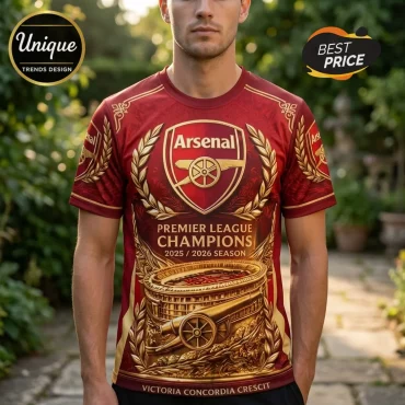 Arsenal Premier League Champions 2025/2026 T-Shirt