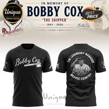 Atlanta Braves Bobby Cox The Skipper In Memory Tribute T-Shirt