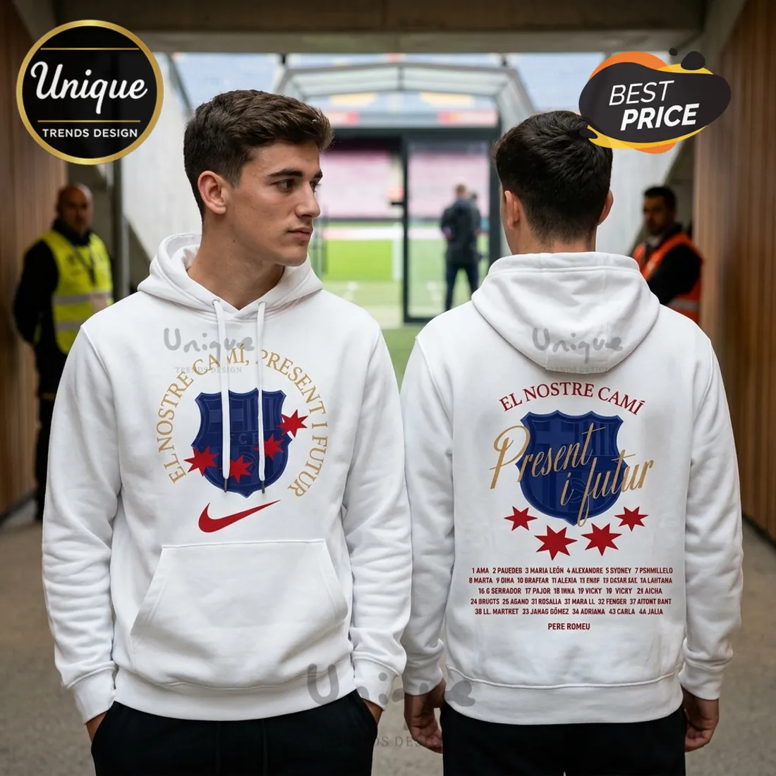 Barcelona Femeni UEFA Women’s Champions League Campiones Hoodie Barcelona Femeni UEFA Women’s Champions League Campiones Hoodie