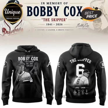 Bobby Cox The Skipper Legendary Braves Manager Memorial Hoodie