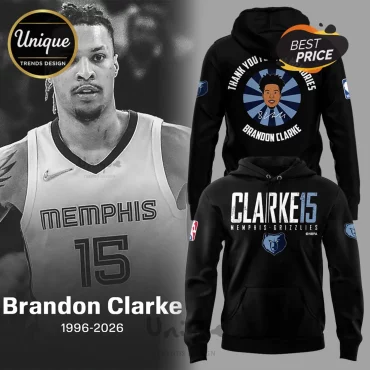 Brandon Clarke Memphis Grizzlies Fan Thank You Memories Black Hoodie