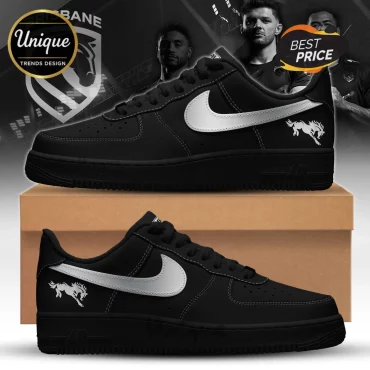 Brisbane Broncos Blackout 2026 Edition Custom Air Force 1 Sneakers
