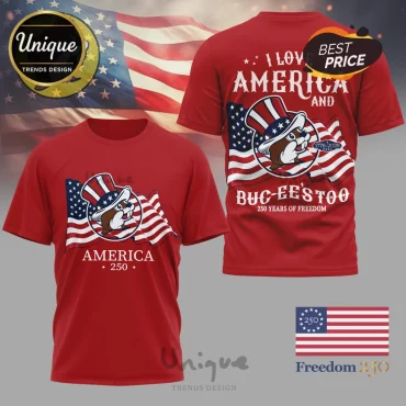 Buc-ee’s 250th Anniversary American Freedom Patriotic Red T-Shirt