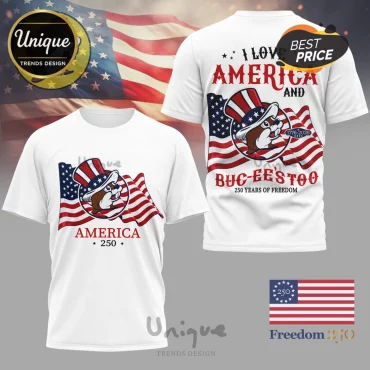 Buc-ee’s 250th Anniversary American Freedom Patriotic Red T-Shirt