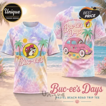 Buc-ee’s Days Pastel Tie-Dye Beach Road Trip Shirt