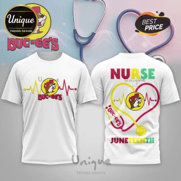 Buc-ee’s Nurse Juneteenth Heartbeat Stethoscope T-Shirt