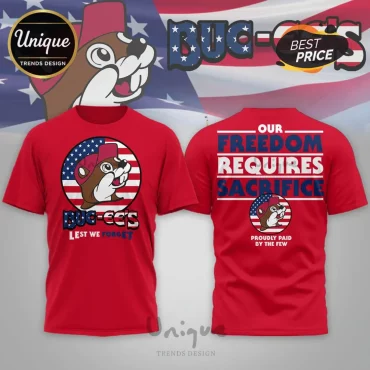 Buc-ee’s Patriotic Lest We Forget Freedom Sacrifice T-Shirt