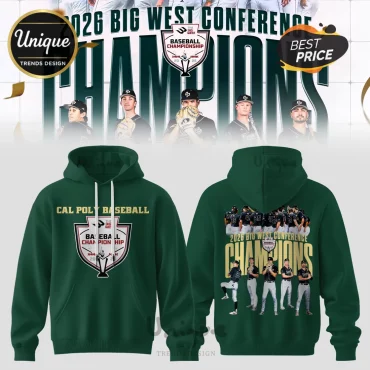 Cal Poly Mustangs 2026 Big West Conference Baseball Champions Hoodie