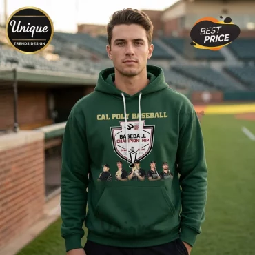 Cal Poly Mustangs 2026 Big West Conference Baseball Champions Hoodie