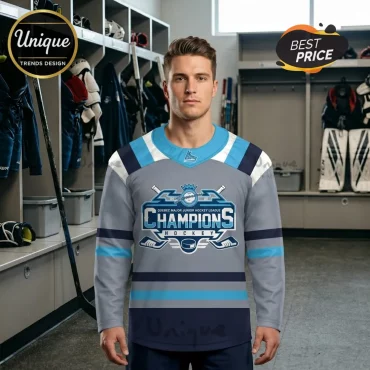 Chicoutimi Saguenéens 2026 QMJHL Champions Grey Hockey Jersey