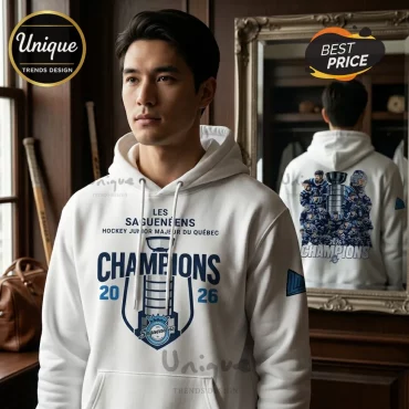 Chicoutimi Saguenéens 2026 QMJHL Champions Hockey Hoodie
