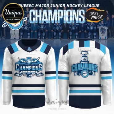 Chicoutimi Saguenéens 2026 QMJHL Champions White Hockey Jersey