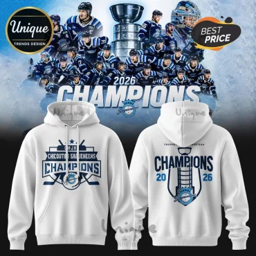 Chicoutimi Saguenéens QMJHL 2026 Champions White Hoodie