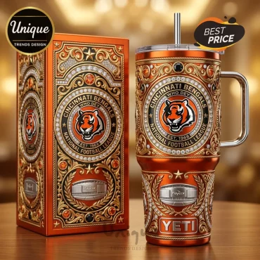 Cincinnati Bengals YETI Luxury Gold 40oz Tumbler