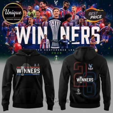 Crystal Palace FC 2026 UEFA Conference League Winners Black Hoodie