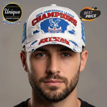Crystal Palace FC UEFA Conference League Champions Distressed Baseball Cap