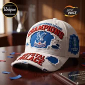 Crystal Palace FC UEFA Conference League Champions Distressed Baseball Cap