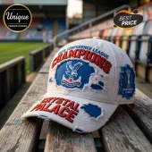 Crystal Palace FC UEFA Conference League Champions Distressed Baseball Cap