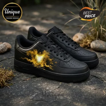 Dave Australia 2026 Tour Heaven Black Custom Air Force 1 Sneakers
