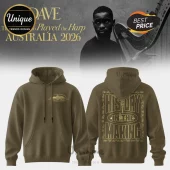 Olive green hoodie featuring gold text History In The Making and graphic on the back with small chest logo print!