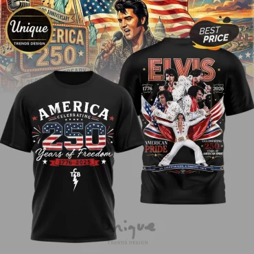 Elvis Presley x America 250 Years of Freedom Patriotic Shirt