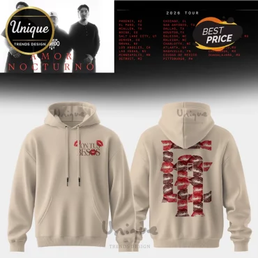 Eslabon Armado 2026 Tour Amor Nocturno Besos Hoodie
