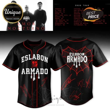 Eslabon Armado 2026 Tour Amor Nocturno Spider Web Baseball Jersey