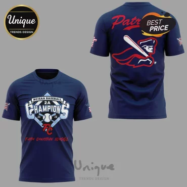 Faith Christian School Patriots NCISAA 2A Baseball Champions Shirt