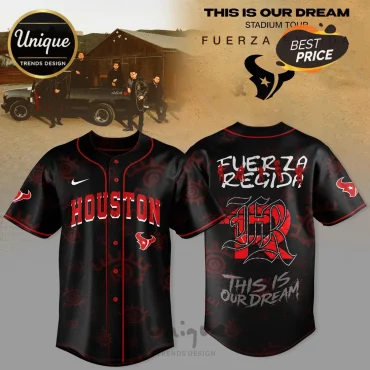 Fuerza Regida x Houston Texans This Is Our Dream Tour Baseball Jersey