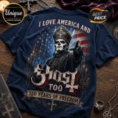 Ghost Band America 250 Years of Freedom USA Patriotic T-Shirt