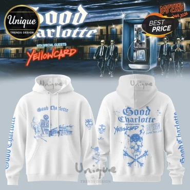 Good Charlotte x Yellowcard Motel Du Cap Tour 2026 White Hoodie