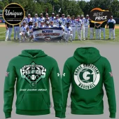 Green hooded sweatshirt with Grace Christian Sanford 3A Baseball Champions 2026 text and team logo graphics!
