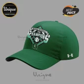 Green baseball cap with NCISAA Baseball 3A Champions 2026 text logo, baseball graphic, and Under Armour side logo!