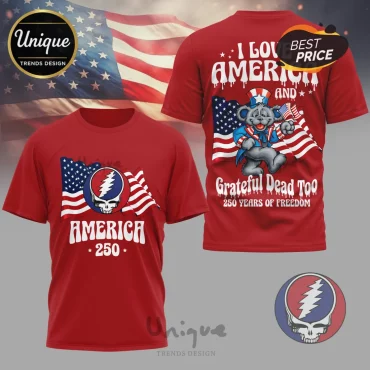 Grateful Dead America 250 Years Freedom Patriotic T-Shirt