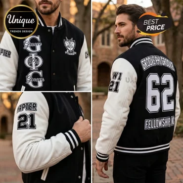 Groove Phi Groove 1962 Vintage Style Varsity Baseball Jacket