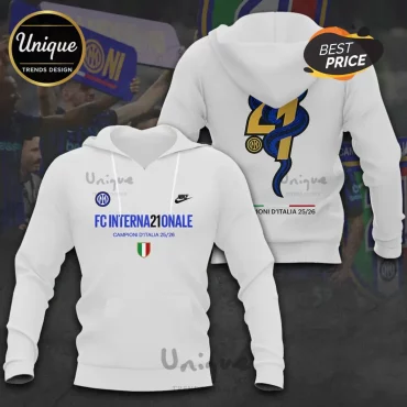 Inter Milan 21st Scudetto Italian Champions 25/26 Limited Edition Hoodie