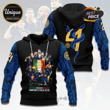 Inter Milan Campioni d’Italia 25/26 Snake Design Hoodie